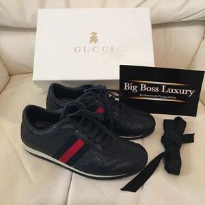 Authentic Preowned Gucci Boy sneaker blue leather